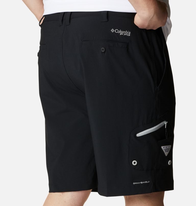 Men's Columbia PFG Terminal Tackle Shorts Black | Plus Size CA-EA1L0